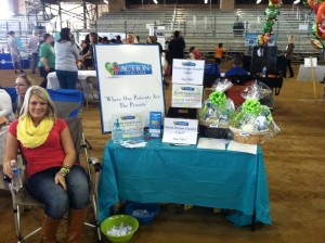 Action Home Care's Rebecca Barnes representing the agency at the Okeechobee County Health and Safety Expo. 